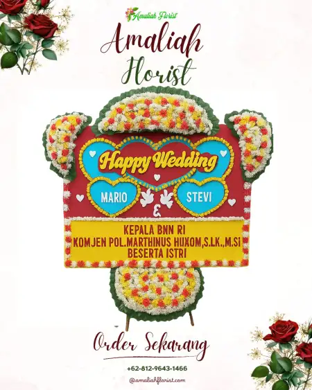 Papan Bunga Pernikahan Kateguhan